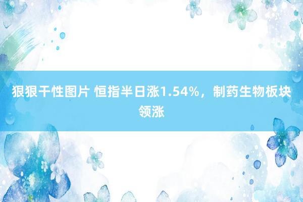 狠狠干性图片 恒指半日涨1.54%，制药生物板块领涨