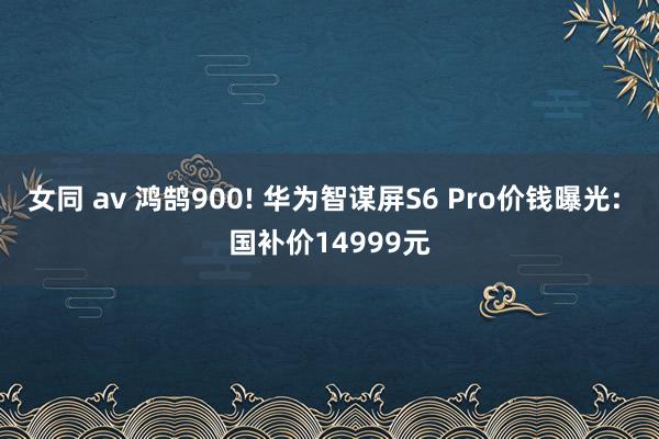女同 av 鸿鹄900! 华为智谋屏S6 Pro价钱曝光: 国补价14999元