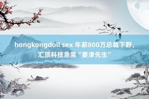 hongkongdoll sex 年薪800万总裁下野，汇顶科技急需“要津先生”