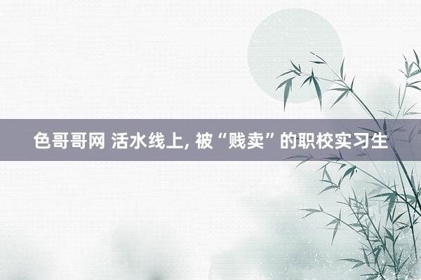 色哥哥网 活水线上， 被“贱卖”的职校实习生