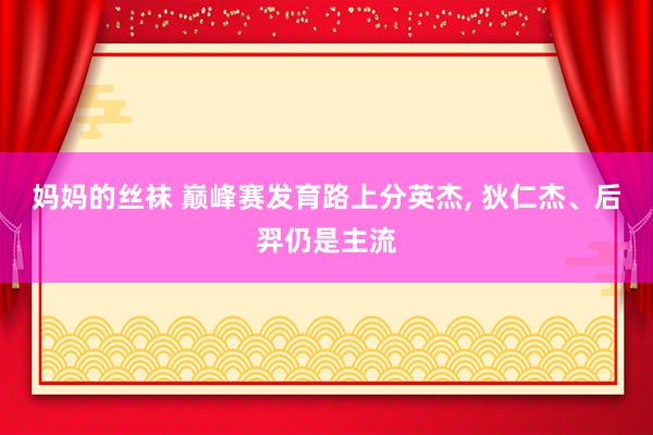 妈妈的丝袜 巅峰赛发育路上分英杰， 狄仁杰、后羿仍是主流