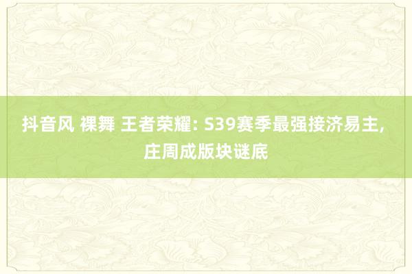 抖音风 裸舞 王者荣耀: S39赛季最强接济易主， 庄周成版块谜底